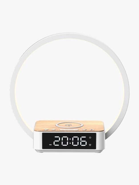 Lippa Natlampe med Vækkeur, Hvid