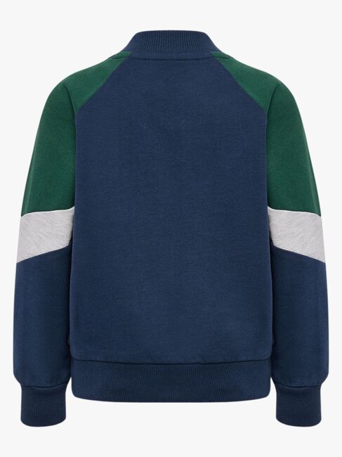 Hummel Loose Block Mini Full-Zip Trøje, Dress Blues