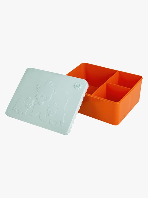 Blafre Madkasse 3 rum Bjørn, Lyseblå/Orange