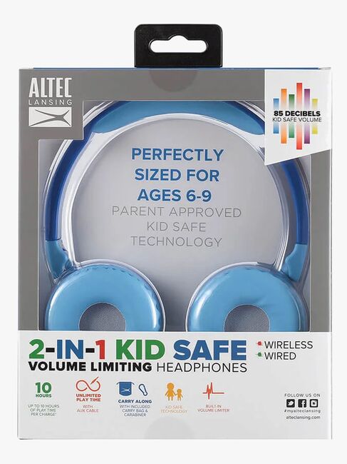 Altec Lansing Høretelefoner Trådløse 2-i-1, Blå