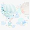 Schmooks Wallsticker Hot Air, Blue