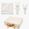 Jabadabado Bunny Tæppe Gavesæt, Hvid