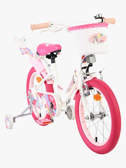 Volare Unicorn Cykel 16 Tommer, Hvid
