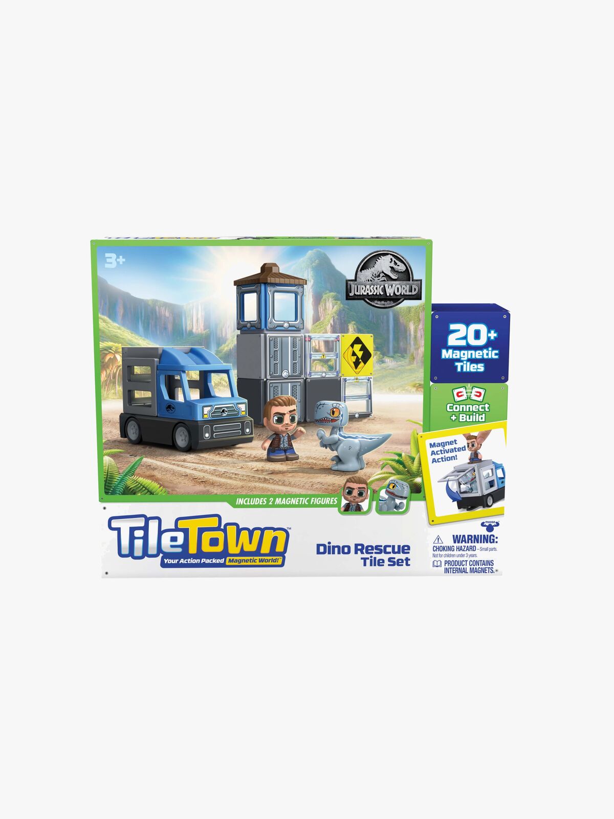 Tile Town Jurassic World Dino Rescue Magnetsæt 20 Brikker