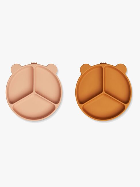 LIEWOOD Stacy Opdelt Tallerken 2-pak, Mustard/Tuscany Rose