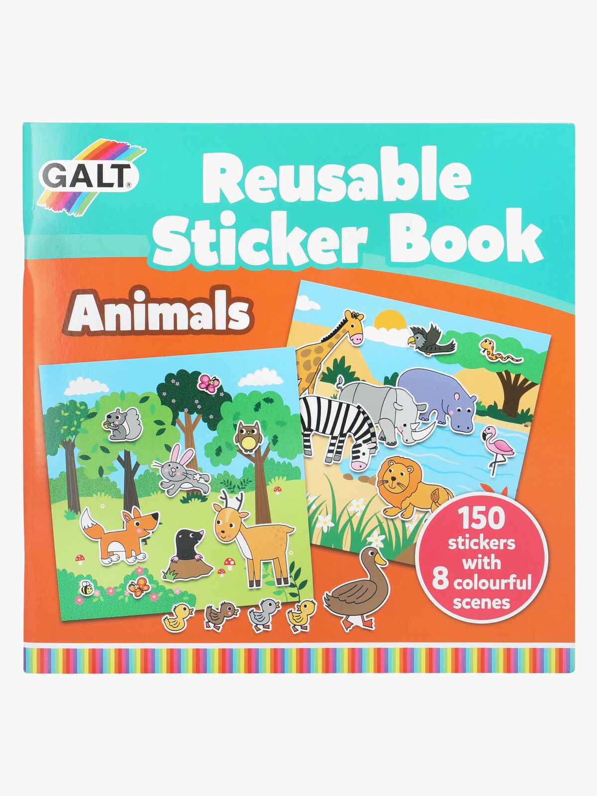 Galt Klistermærkebog Genanvendelig Dyr