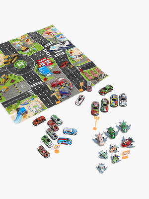 Alex's Garage Opbevaringskasse med 25 Pullback-biler