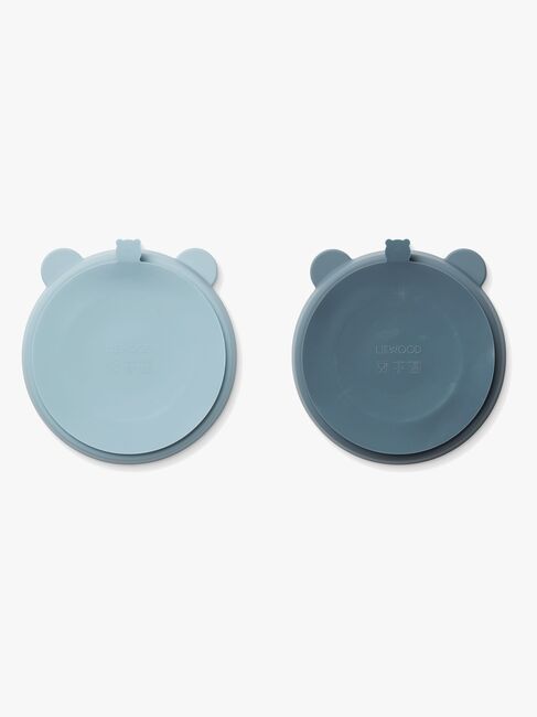 LIEWOOD Stacy Opdelt Tallerken 2-pak, Sea Blue/Whale Blue