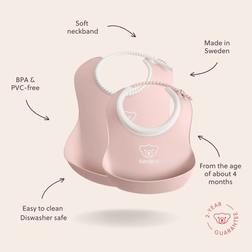 BabyBjörn Hagesmækssæt, Powder Pink