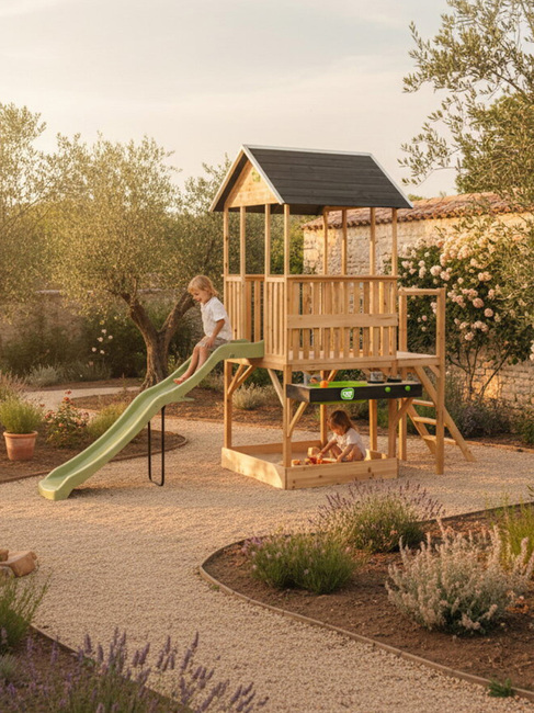 EXIT Panorama Legehus med Rutsjebane & Sandkasse 550