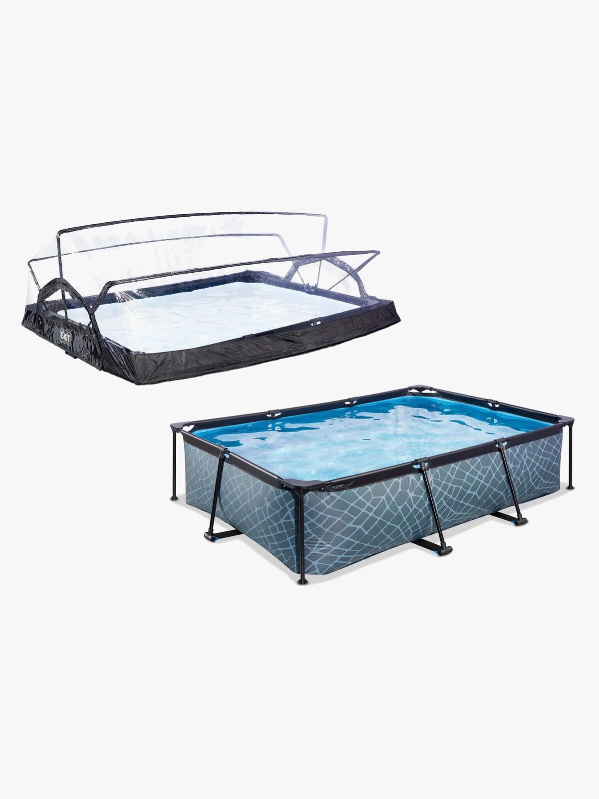 EXIT Pool med Kuppel 300x200x65 cm, Grå