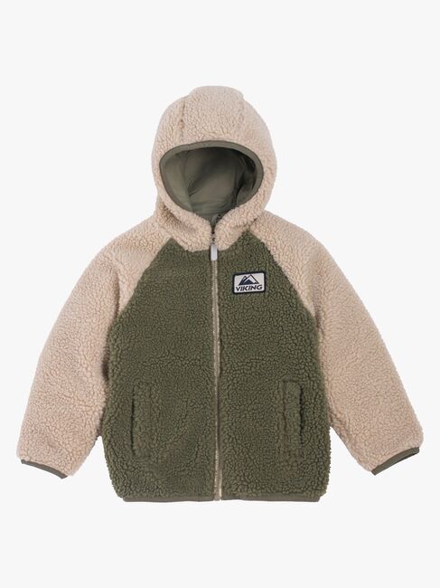 Viking Play  Vendbar Fleecetrøje, Olive