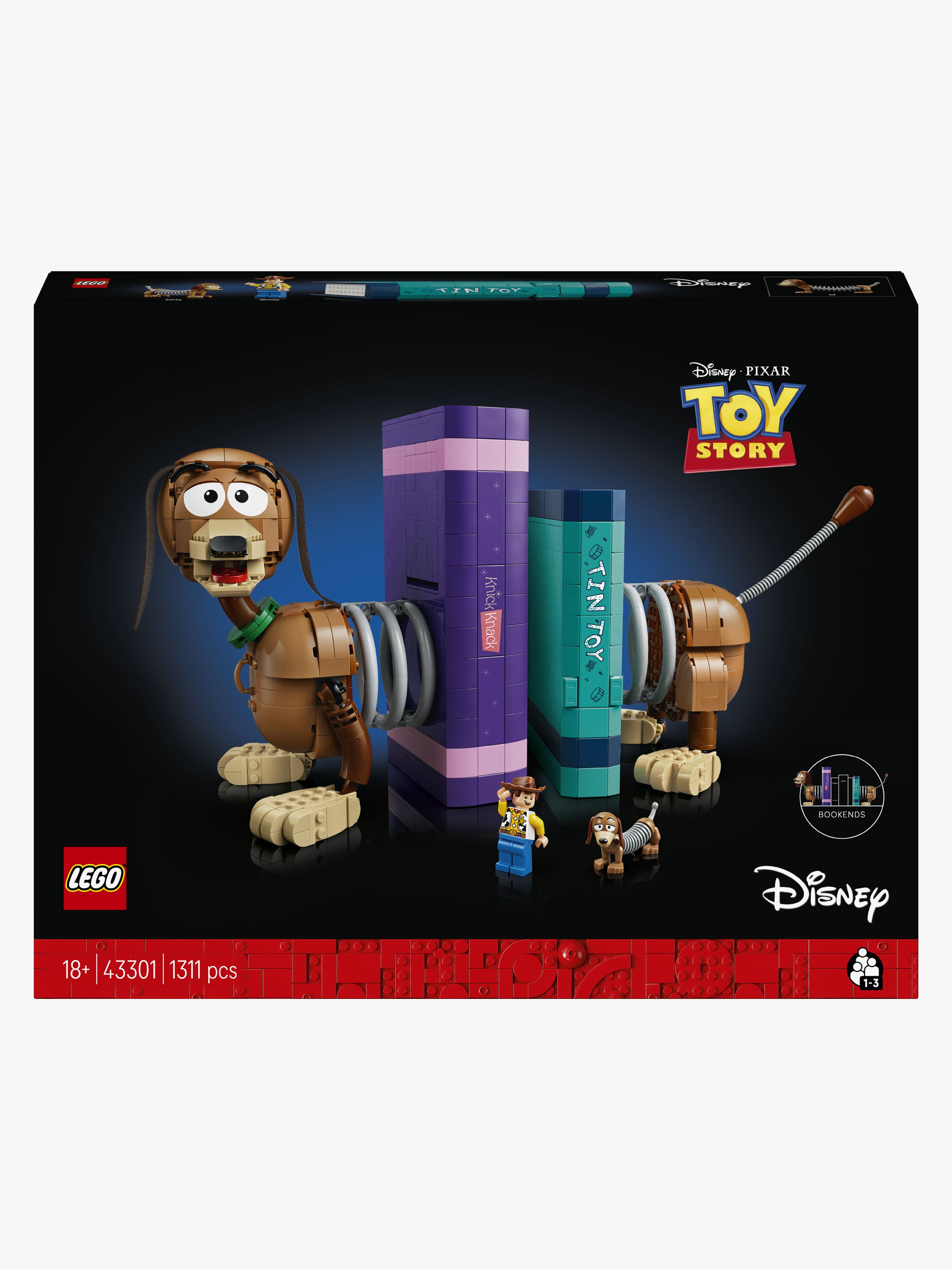 LEGO Disney Pixar 43301 Toy Story-bogstøtter med hunden Slinky