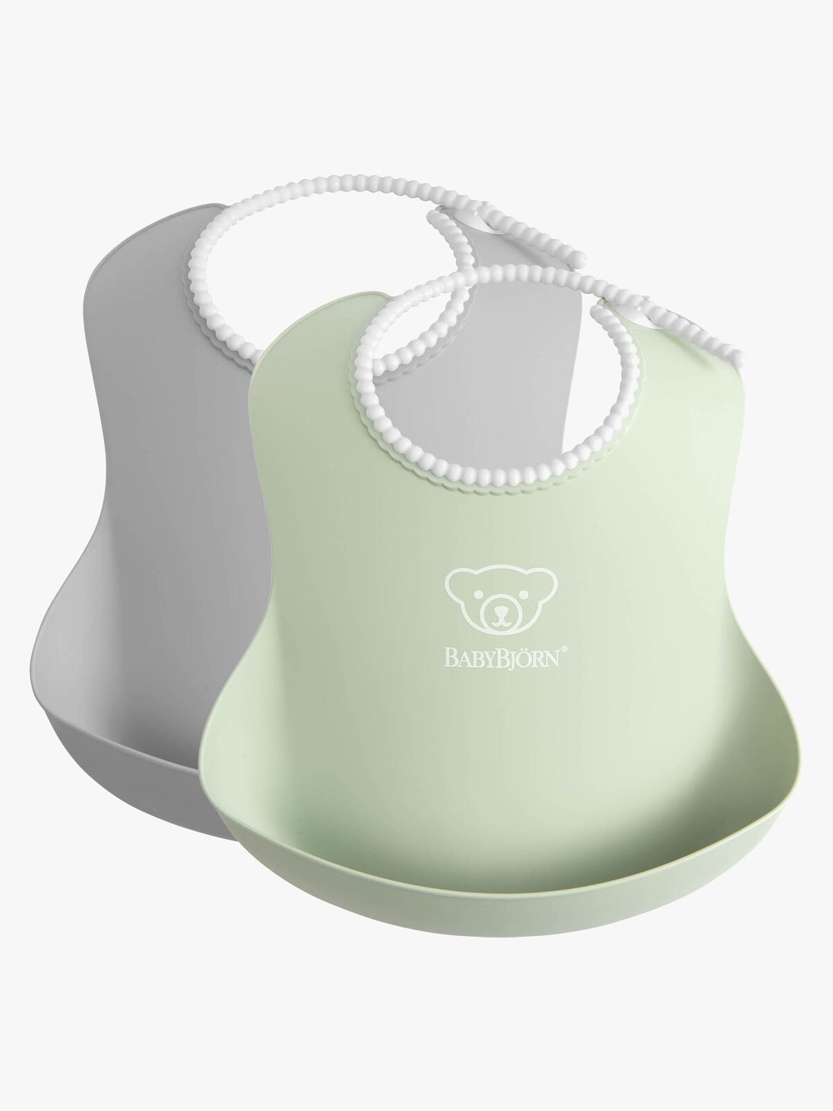 BabyBjörn Hagesmæk 2-pak, Grå/Lysegrøn