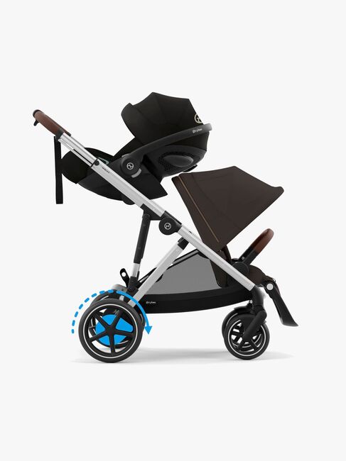 Cybex e-GAZELLE S Klapvogn, Taupe/Chocolate Brown