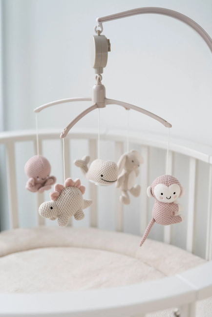 Baby's Only Musikuro Animals, Old Pink/Warm Linen