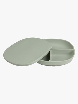 b.box Tallerken med Låg Silikone, Sage