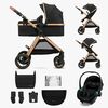 Kinderkraft ESME PRO 3-in-1 Duovogn Travelsystem, Pure Black
