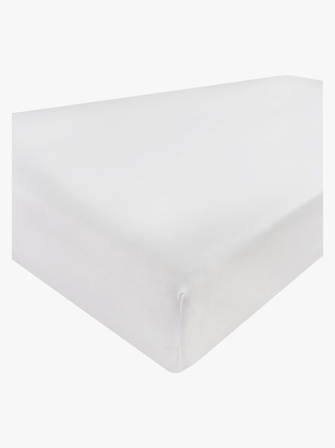 BabyMatex Satin Stræklagen 90 x 200 cm, Hvid