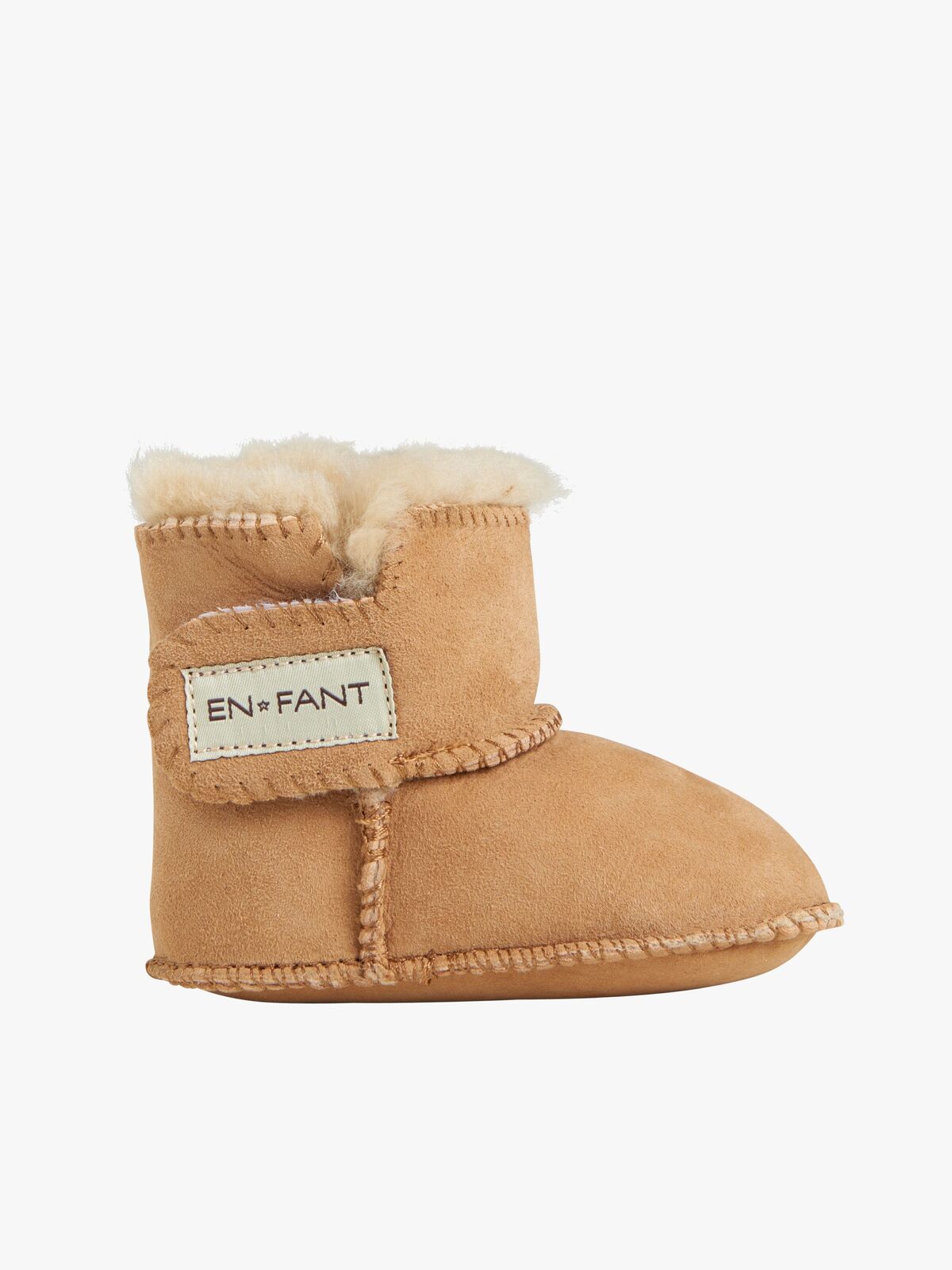 EN FANT Fåreskindstøfler, Camel