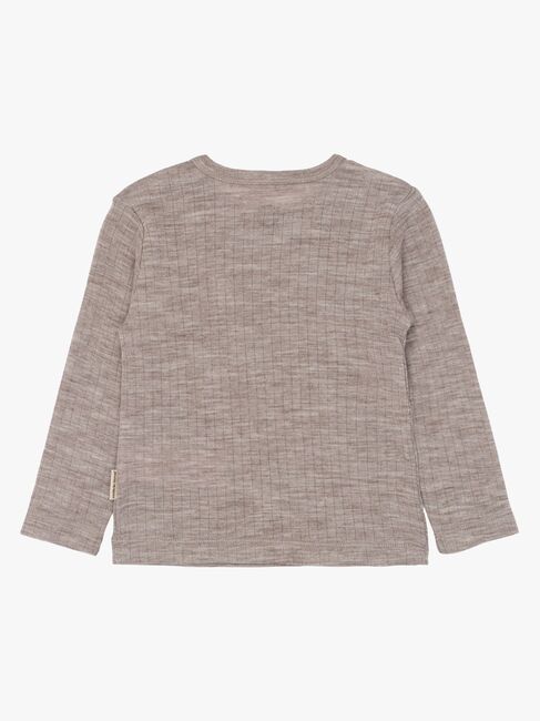 Mikk-Line  Langærmet T-shirt Merinould, Melange Denver
