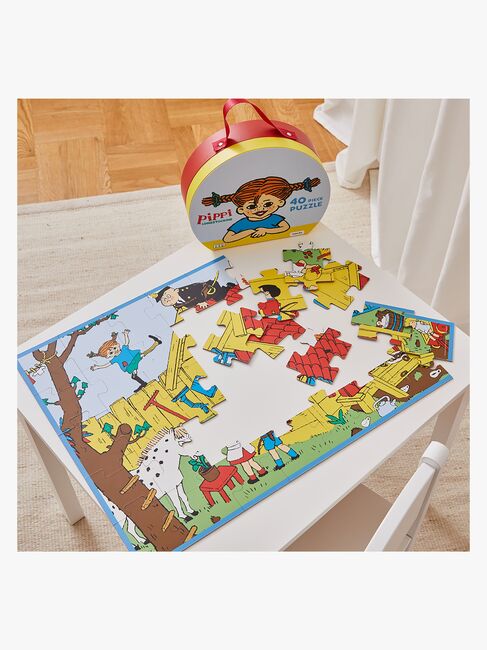 Pippi Langstrømpe Puslespil med Taske 40 Brikker