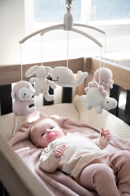 Baby's Only Musikuro Animals, Old Pink/Warm Linen