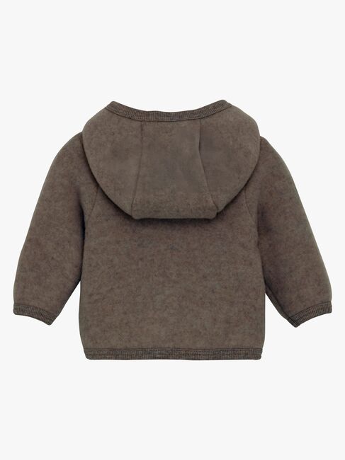 Huttelihut Uldfeecejakke Merinould, Brown Melange