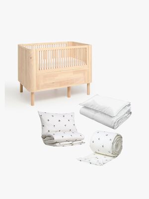 Alice & Fox JUNE Vokseseng inkl Sengesæt ADORA 100x130, Natural Wood