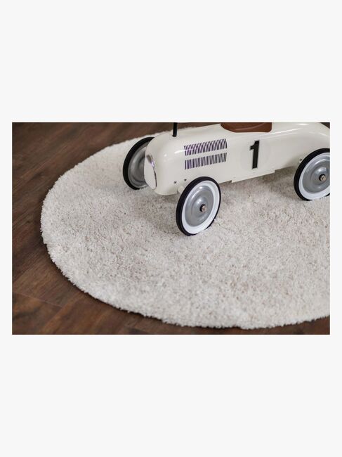 Teddy Gulvtæppe Rund 160, Hvidt