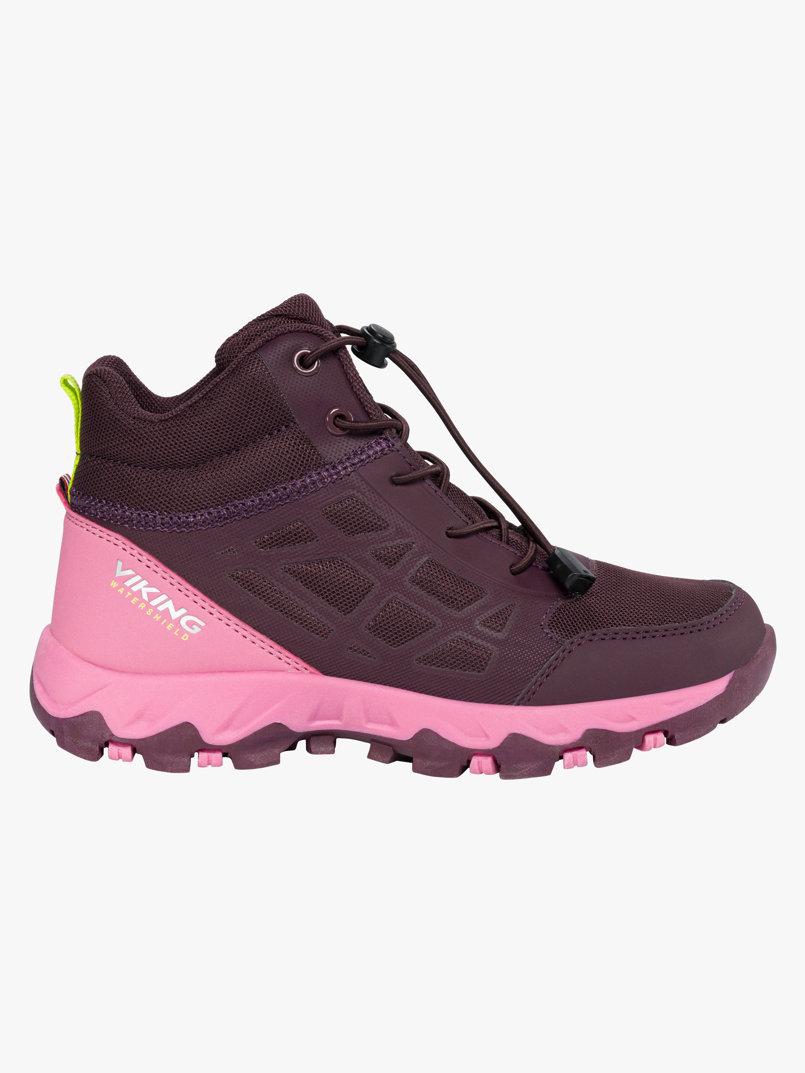 Viking Track SL Mid  Vandtætte Sneakers, Plum/Multi, 33