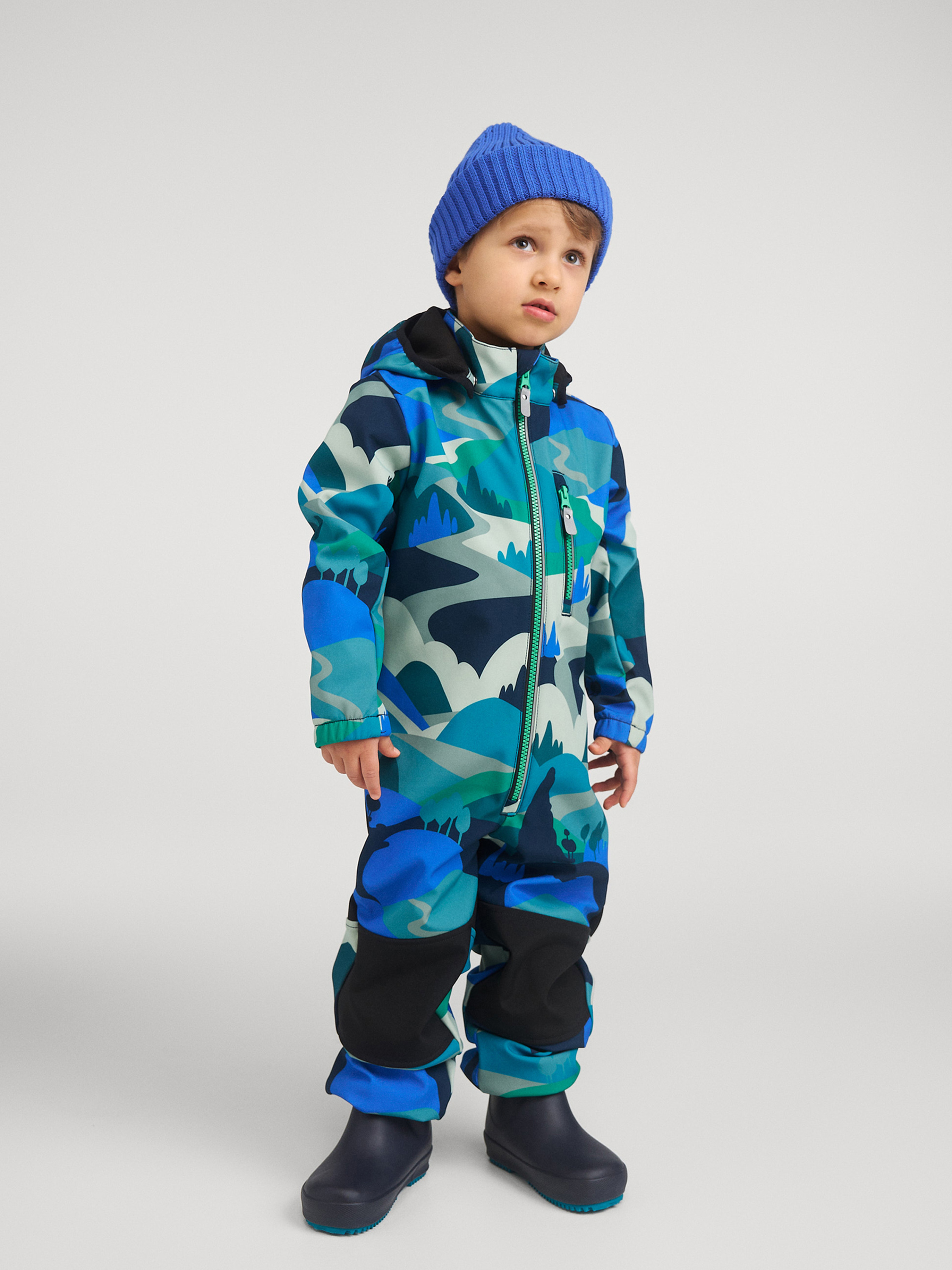Reima Nurmes Softshellflyverdragt, Sparkly Blue, 104
