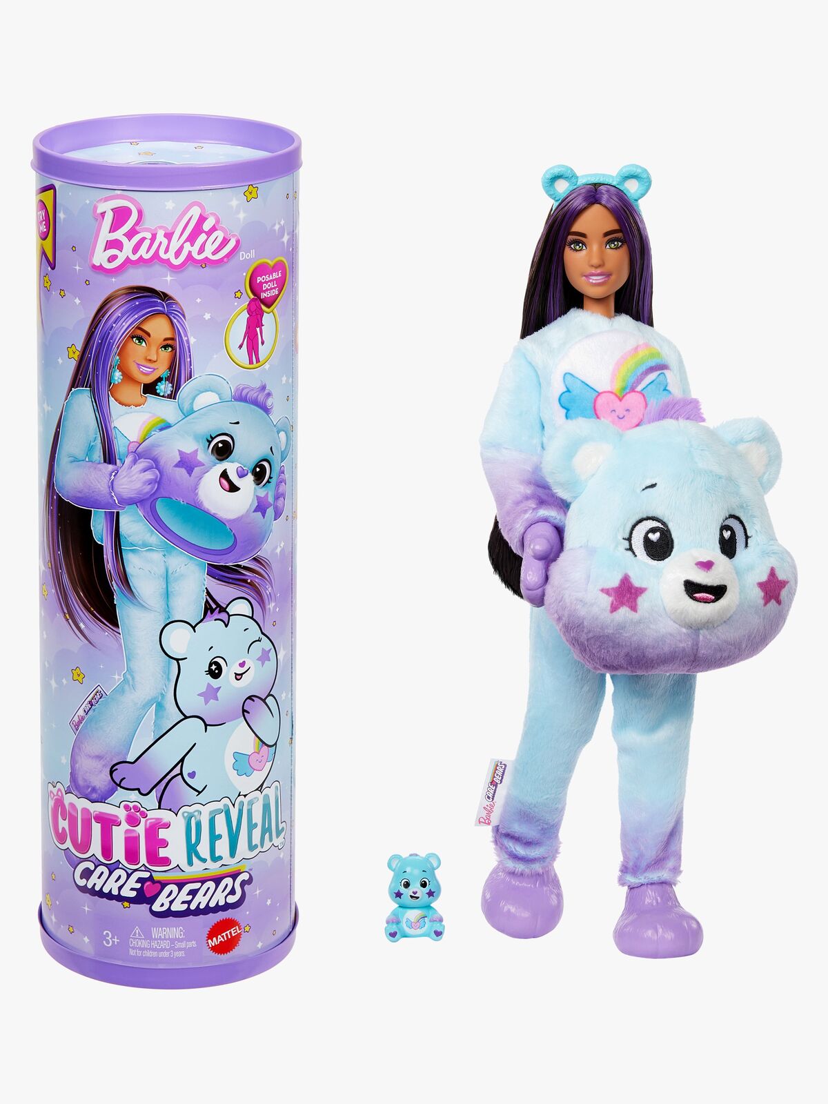 Barbie Cutie Reveal Dukke Care Bears, Lilla