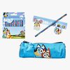 Bluey Skrivesæt med Farvekridt & Penalhus