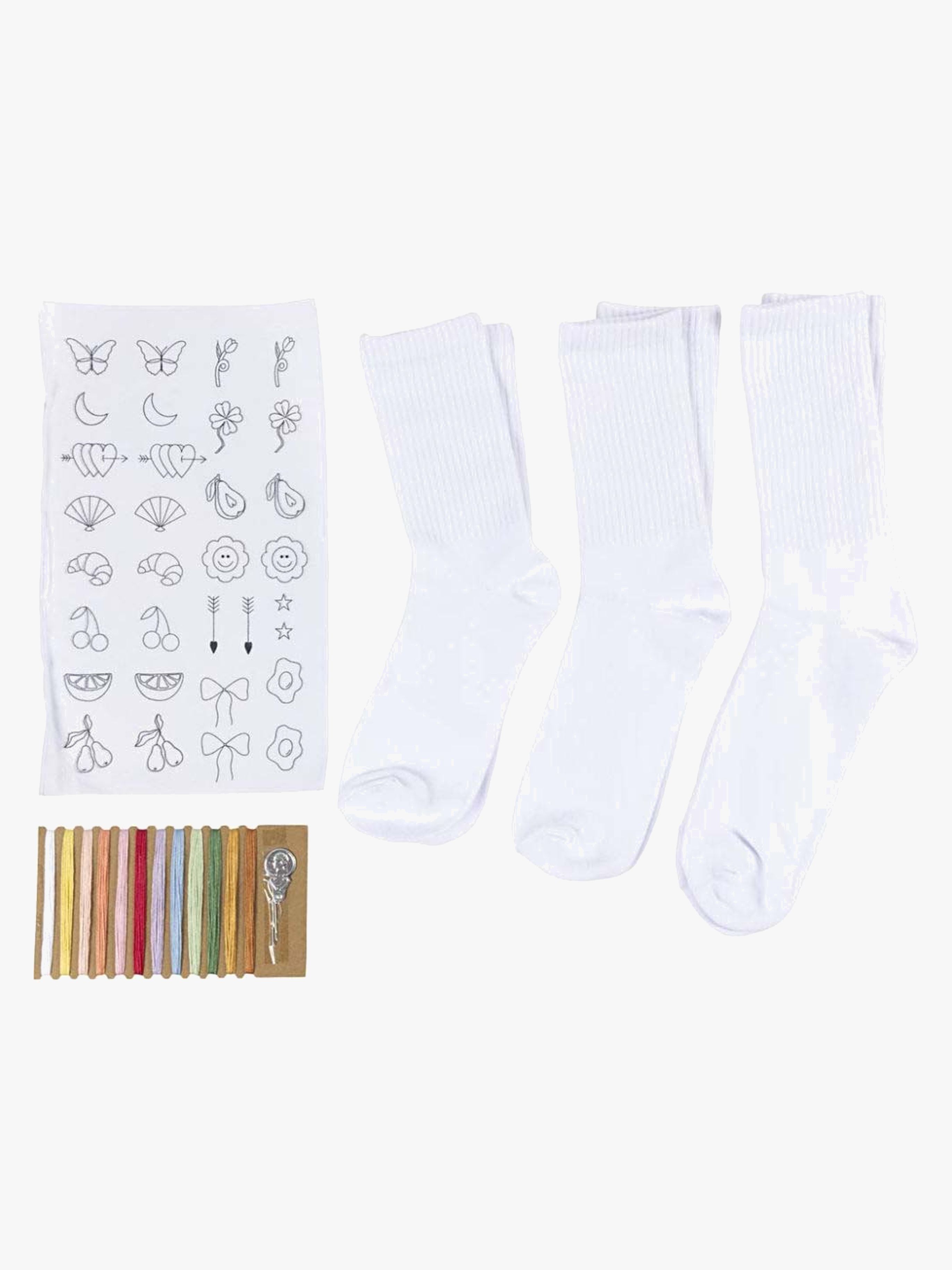 Creativ Company Kreasæt Broderi Strømper