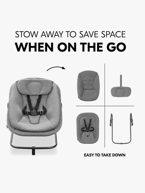 Hauck 3-i-1 Skråstol til Højstol, Dark Grey Melange