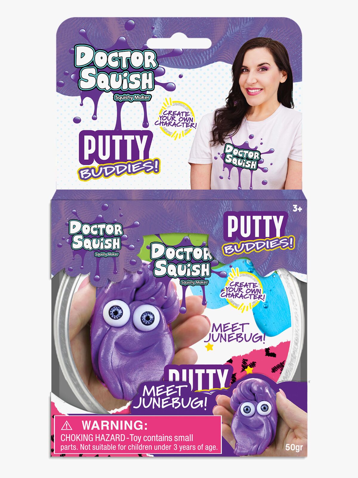 Doctor Squish Putty Buddies Strukturmasse Junebug 50g