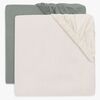 Jollein Stræklagener 2-pak 60x120, Sea Green/Ivory