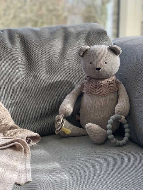 Smallstuff Aktivitetslegetøj Bjørn, Sandy/Grey