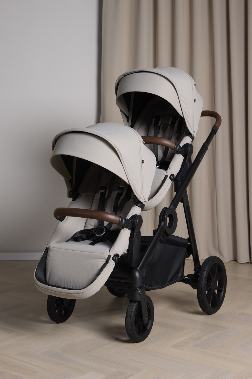 Beemoo Pro Multi 2 Søskendevogn, Latte Beige