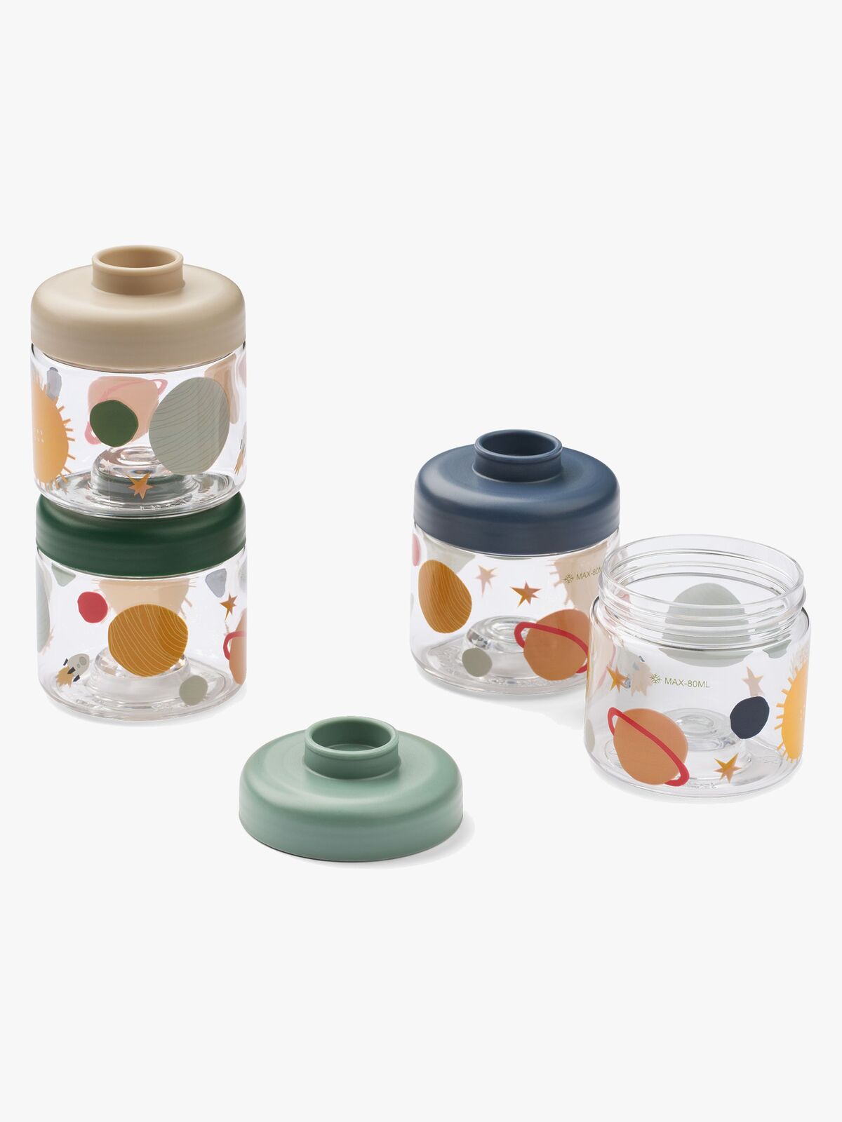 LIEWOOD Dominique Baby Madkasse 4-pak, Universe/Classic navy