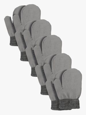 Lindberg Sundsvall Vanter Uldblanding 5-pak, Grey/Anthracite