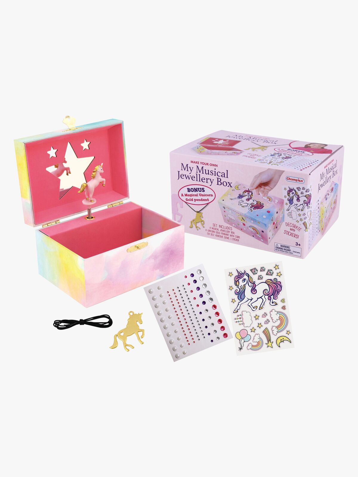 Alrico Spilledåse Enhjørning med Klistermærker