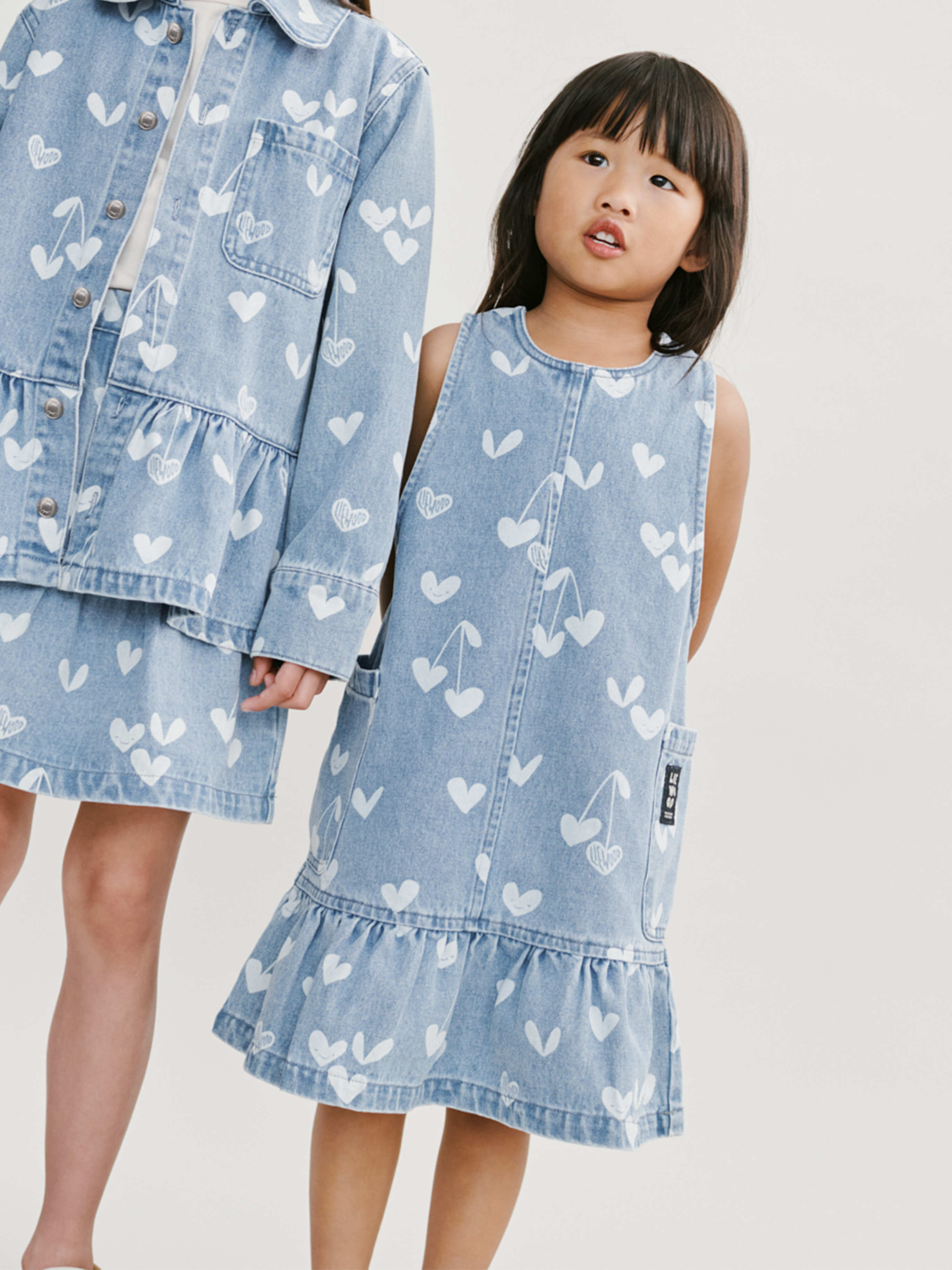 LIEWOOD Angelica Denimkjole, Sweetshearts/Light Blue Denim, 104