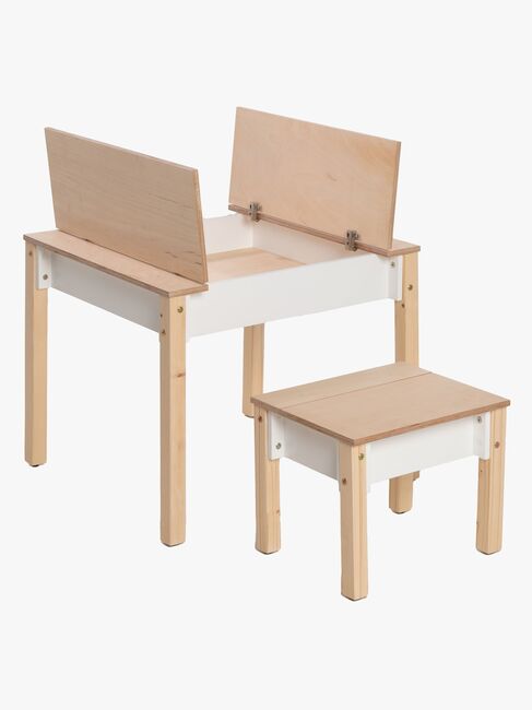 Family-scl Smart Opbevaring Bord med Stol, Hvid