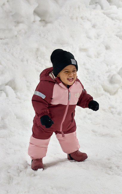 Nordbjørn Fernie Babyflyverdragt, Silver Pink/Oxblood Red