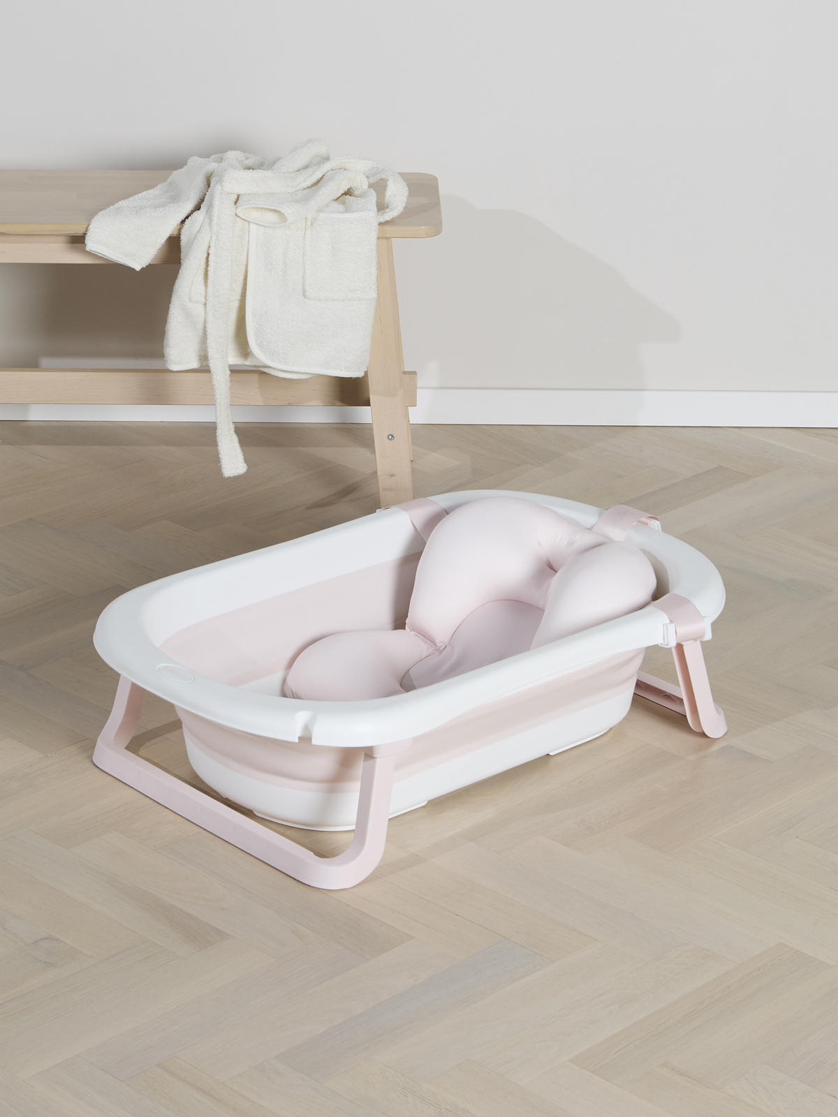 Beemoo CARE Assist Badekar inkl. Badestøtte, Pink