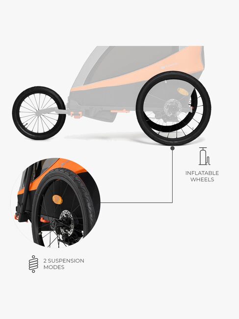Kinderkraft Nava Cykelanhænger, Sunny Orange