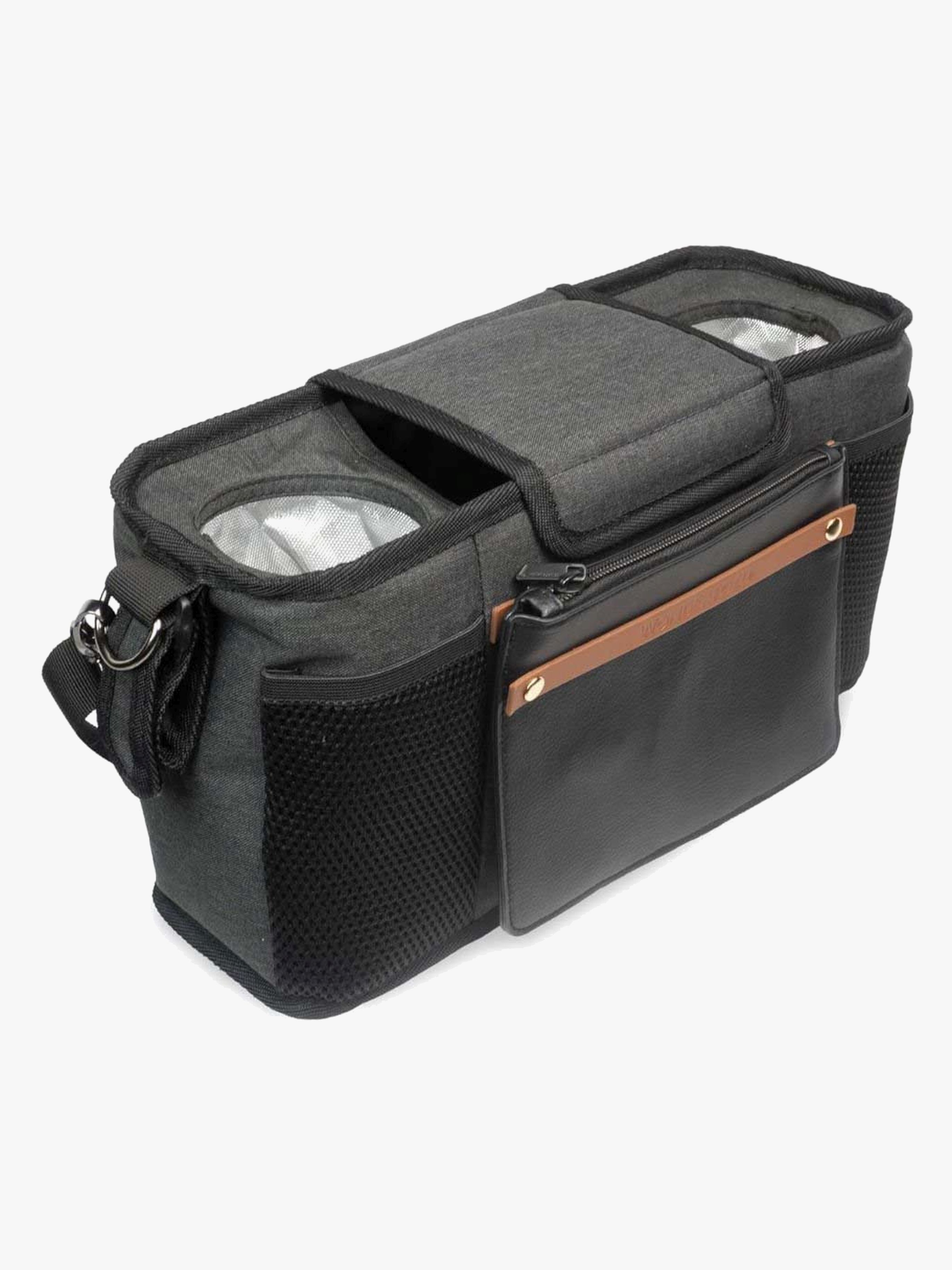 WonderFold W2 Organizer med 2 Kopholdere, Sort