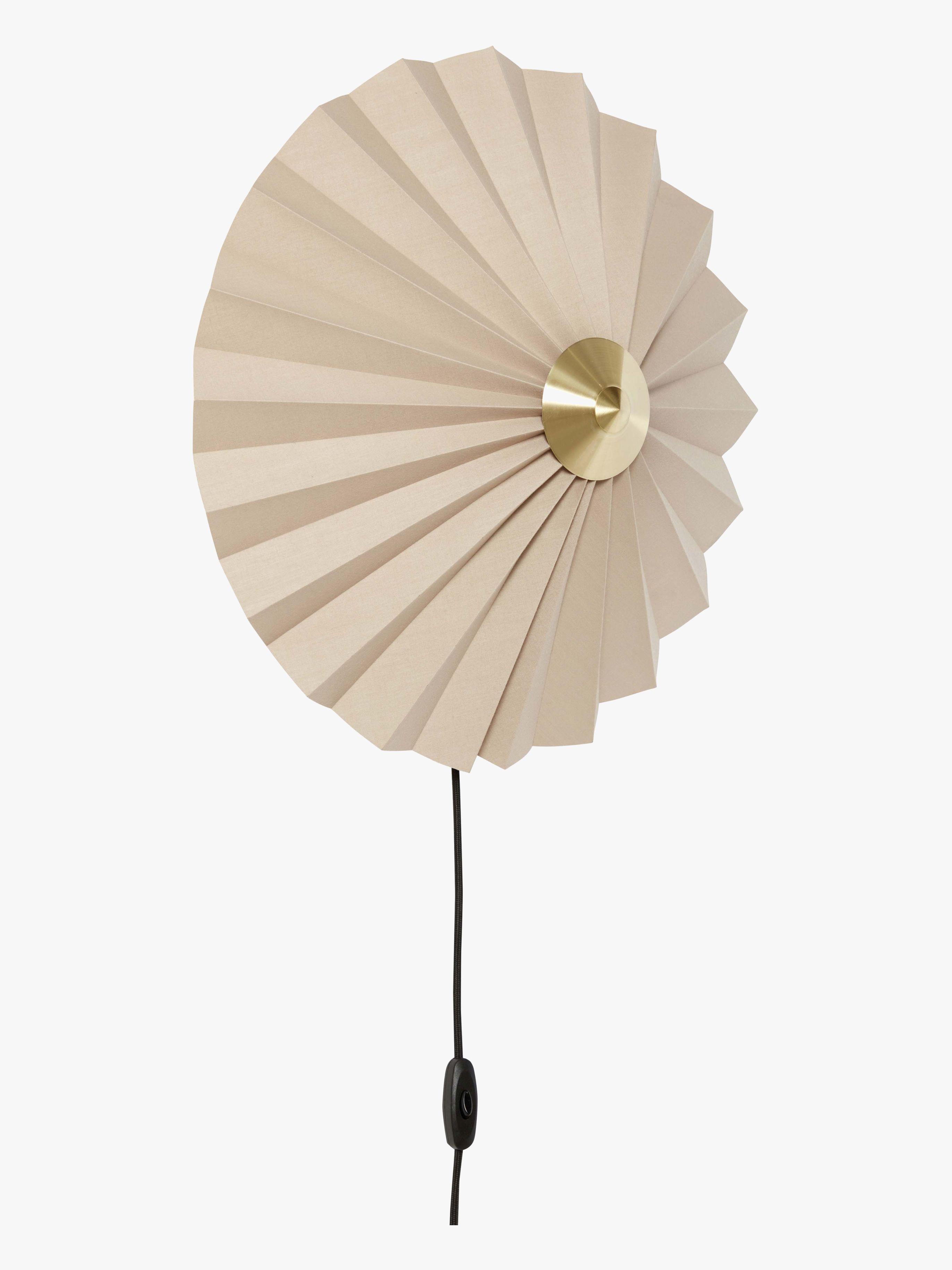 Hübsch Væglampe Pliss, Beige, Børnelampe